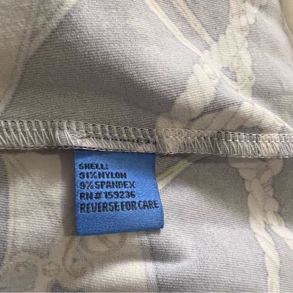 J. McLaughlin Blue and Gold Nautical Print Catalina cloth top size small - Picture 8 of 9